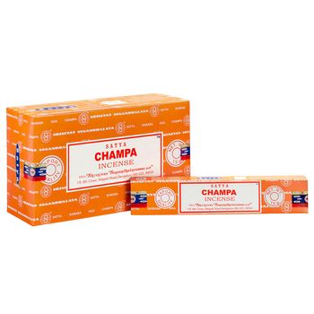 Set of 12 Packets of Champa Incense Sticks by Satya