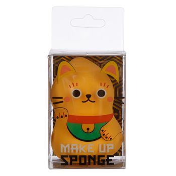 Adoramals Makeup Beauty Blender Applicator Sponge - Gold Lucky Cat Maneki Neko