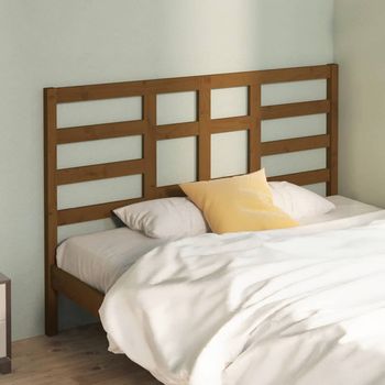 vidaXL Bed Headboard Honey Brown 141x4x104 cm Solid Wood Pine