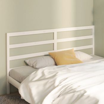 vidaXL Bed Headboard White 206x4x100 cm Solid Wood Pine