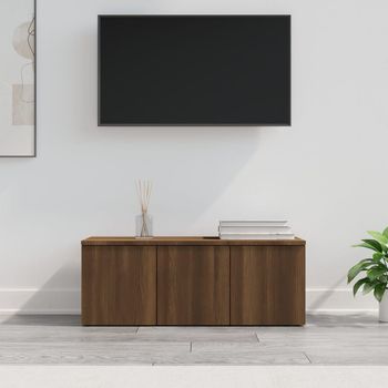 vidaXL TV Cabinet Brown Oak 80x34x30 cm Engineered Wood