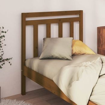 vidaXL Bed Headboard Honey Brown 95x4x100 cm Solid Wood Pine