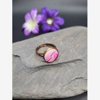 Copper Ring - Pink Hues