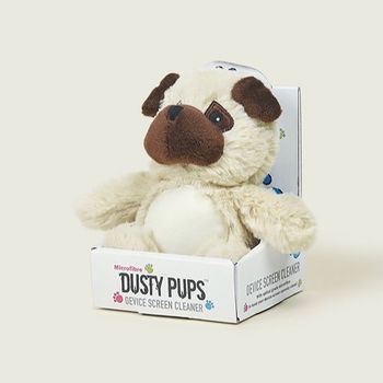 Warmies Dusty Pups (TM)- LCD Screen Microfibre Cleaner Cloth - Pug Soft Cuddly Toy