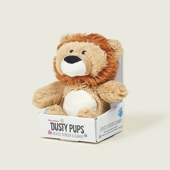 Warmies Dusty Pups (TM)- LCD Screen Microfibre Cleaner Cloth -  Lion Soft Cuddly Toy