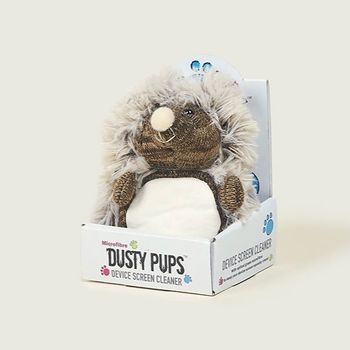 Warmies Dusty Pups (TM)- LCD Screen Microfibre Cleaner Cloth - Hedgehog Cuddly Toy