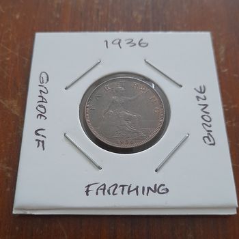 1936 George V Farthing Collectable Coin 