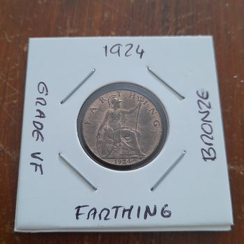 1924 George V Farthing Collectable Coin 