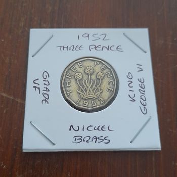 1952 Threepence George VI Collectable Coin