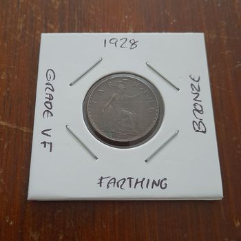 1928 George V Farthing Collectable Coin 