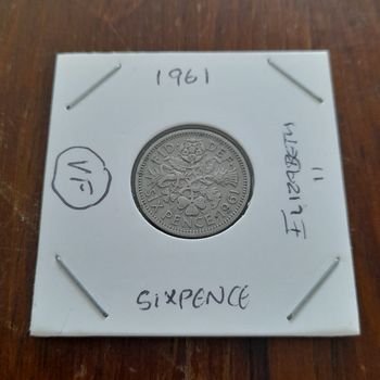 1961 Sixpence Cupro-Nickel Collectable Coin 