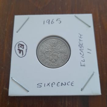 1965 Sixpence Cupro-Nickel Collectable Coin 