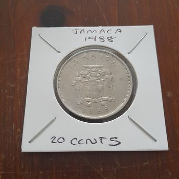 1988 Jamaca 20 cents collectable coin 