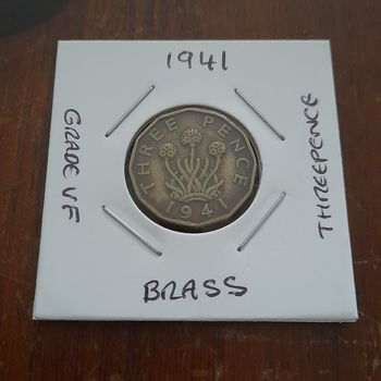 1941 Threepence George VI Collectable Coin
