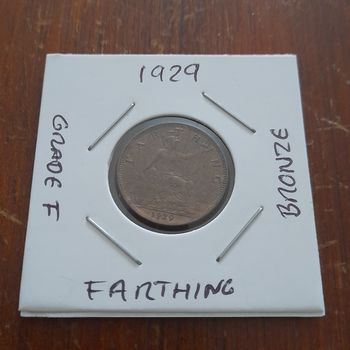 1929 George V Farthing Collectable Coin 