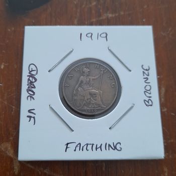 1919 George V Farthing Collectable Coin 