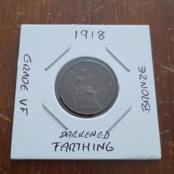 1918 George V Farthing Collectable Coin 