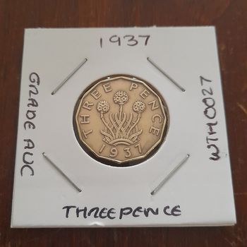 1937 Threepence George VI Collectable Coin