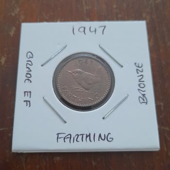 1947 George VI Farthing Collectable Coin 