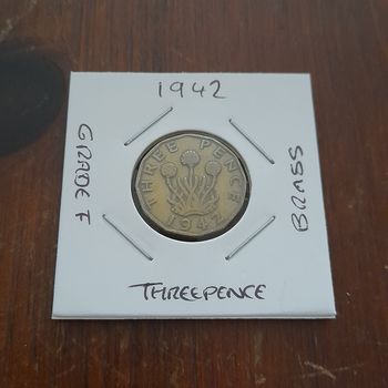 1942 Threepence George VI Collectable Coin