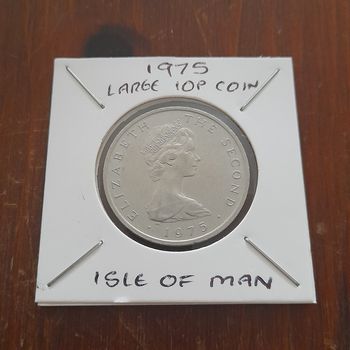 1975 Isle of Man Large 10p Collectable Coin