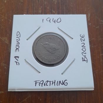 1940 George VI Farthing Collectable Coin 