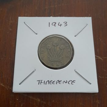 1943 Threepence George VI Collectable Coin