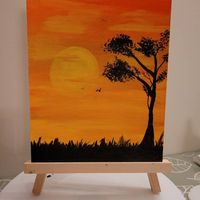 Tree Sunset - Original contemporary art