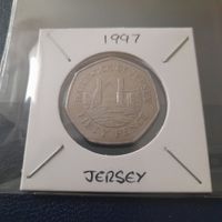 1997 Bailiwick of Jersey 50p Fifty Pence Coin Grosnez Castle Ruins