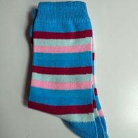 Pink Blue Multi Tone Sock Monkey